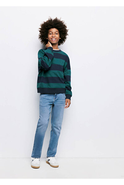 MANGO Kids Pamuklu slim fit jean pantolon