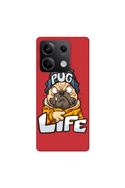 Other Xiaomi Redmi Note 13 5G Pug Life 2 Red Colored Silicone TPU Θήκη