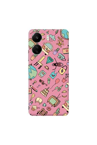Other Xiaomi Redmi 13C Best buds Pink Colored Silicone TPU Θήκη