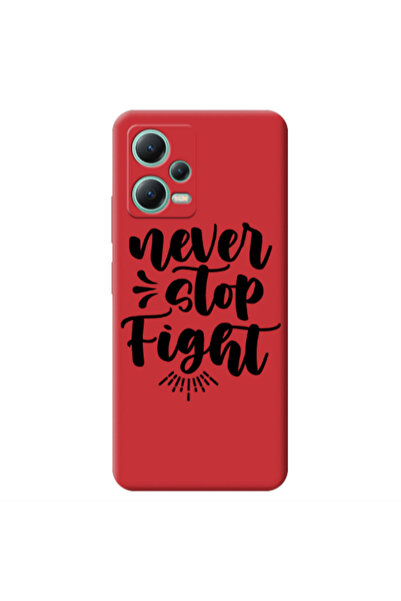 Other Xiaomi Redmi Note 12 Pro 5G Never stop fight Red Colored Silicone TPU Θήκη