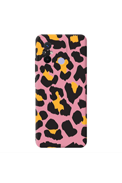Other Xiaomi Redmi 12C Yellow leopard Pink Colored Silicone TPU Θήκη