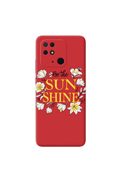 Other Xiaomi Redmi 10C Sun Shine Red Colored Silicone TPU Θήκη