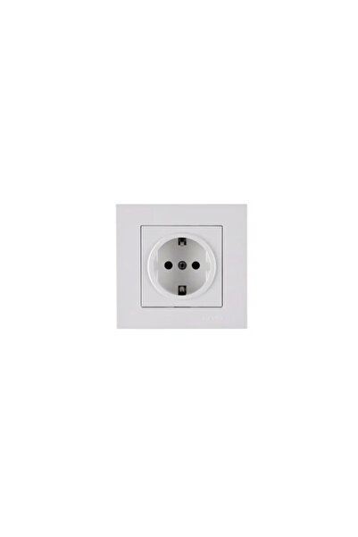 OEM Priză simplă cu împământare Arvia Electric Karen, alb