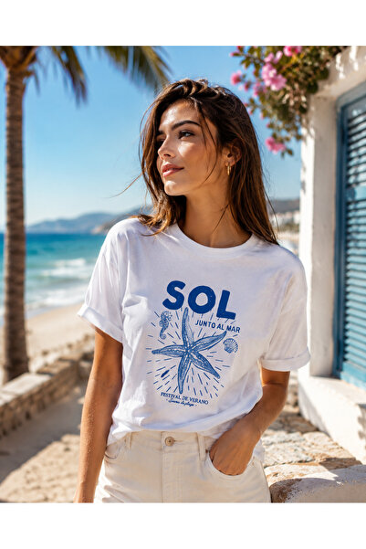 HESCO Sol Junto Almar Printed Regular 0 Neck Women's T-Shirt