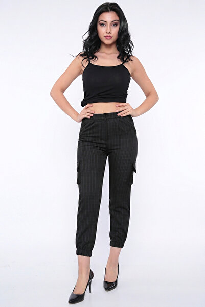 FIRST STYLE Turkish Women's Black Trousers