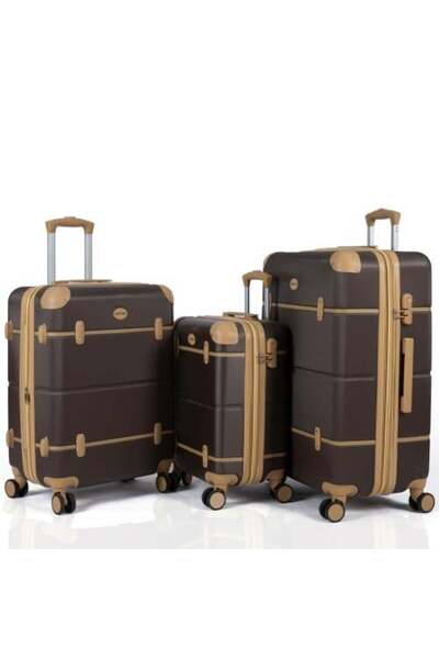 Generic Classic Stylish 3-Piece Hardshell Luggage Set 20/24/28 Inch Strong Ab...