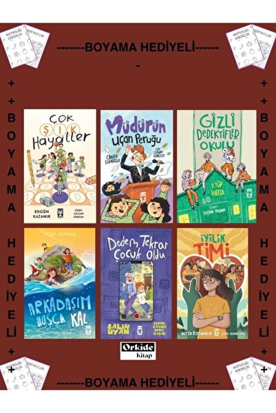 Timaş Yayınları Boyamalı- Çok Şık Hayaller - Müdürün Uçan Peruğu - Gizli Dede...