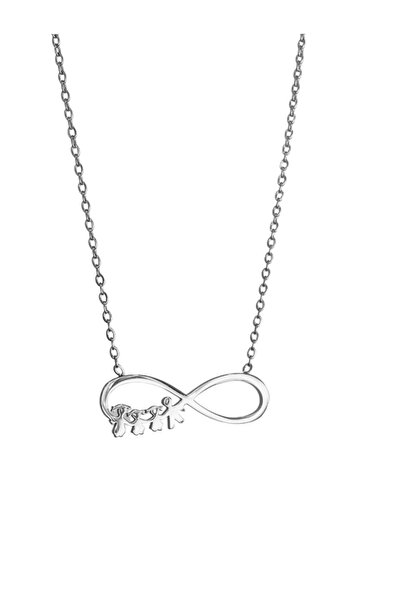 AngelsAccessories Ατσάλινο Κολιέ Οικογένεια με Άπειρο