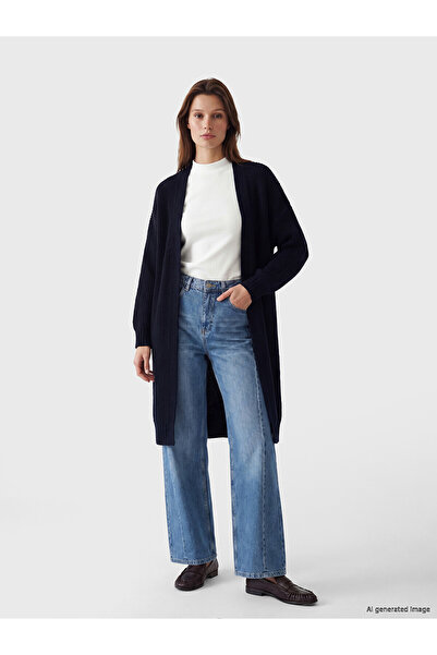 LC Waikiki Özmarka New Season Shawl Collar Oversize Women's Knitwear Cardigan