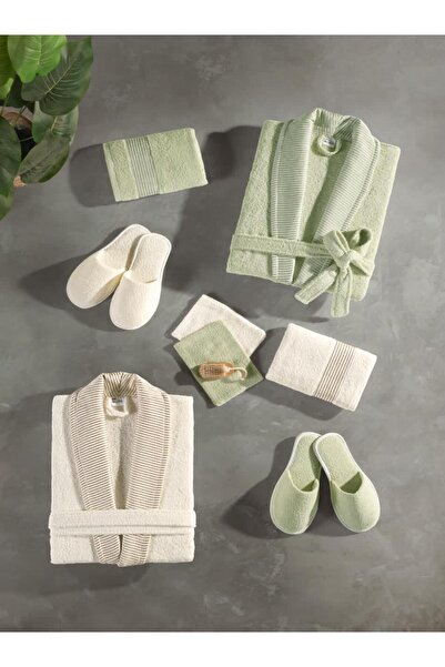BIET ALMAFROSHAT Turkish and Cotton Bathrobe Set Very Stylish
