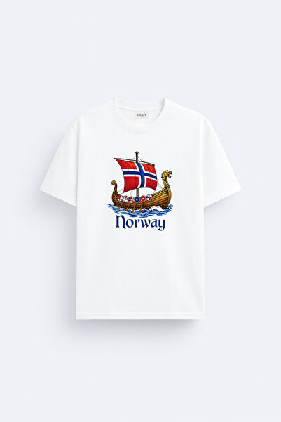 cesita Norway World Cup Printed Cotton White T-Shirt T-Shirt