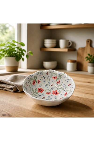 English Home Bloomıka Stoneware Handmade Presentation Bowl
