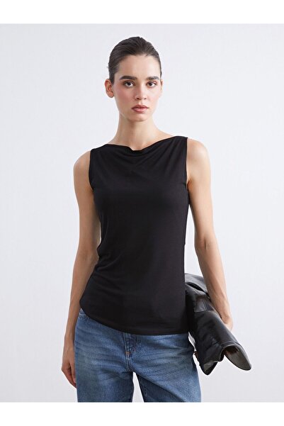 LC Waikiki Natuvera Black Boat Neck Women's Undershirt
