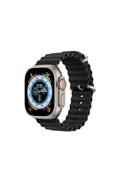 Dux Ducis Λουράκι Σιλικόνης Έκδοση Oceanwave Μαύρο (Apple Watch 44/45/46mm/Ul...