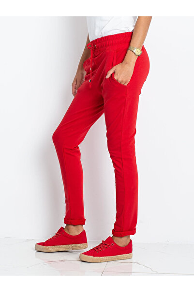 Factory Price Pantaloni Trening Dama Rosu