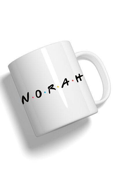 Generic كوب فاشون وورلد مطبوع عليه صورة أصدقاء عالية الجودة بالاسم نورا