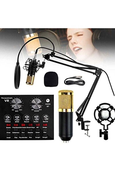 ELTRAZONE Microphone, Live Sound Card & BM800 Suspension Microphone Kit Broad...