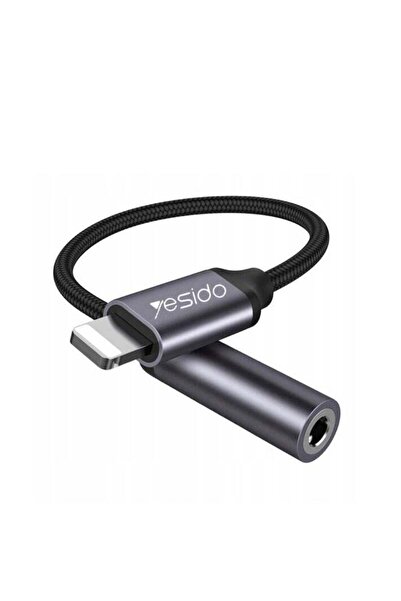 Yesido Audio Cable AUX 3.5MM Lightning To Headphone Adapter 3.5millimeter Black