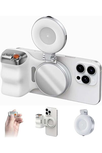 TELESIN Magnetic Phone Camera Grip with Adjustable Magnetic Selfie Light Bund...