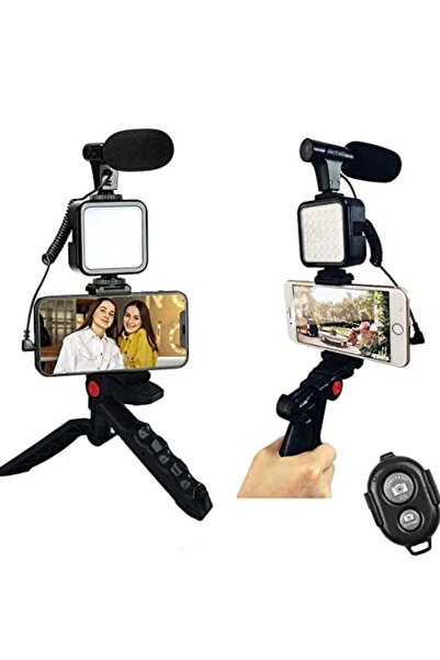 ELTRAZONE Vlogging Kit Smartphone Video Kit with Microphone Tripod LED Light ...
