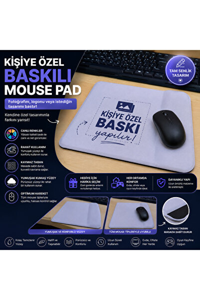 ibrahimdip BİLEK DESTEKLİ MOUSE PAD KİŞİYE ÖZEL TASARIM
