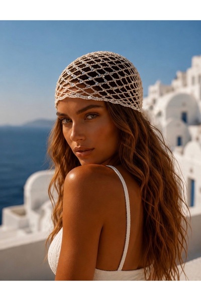 DESS DESIGN كاليستا من واي إس هير فيل باندانا - باندانا نسائية محبوكة مزينة ب...