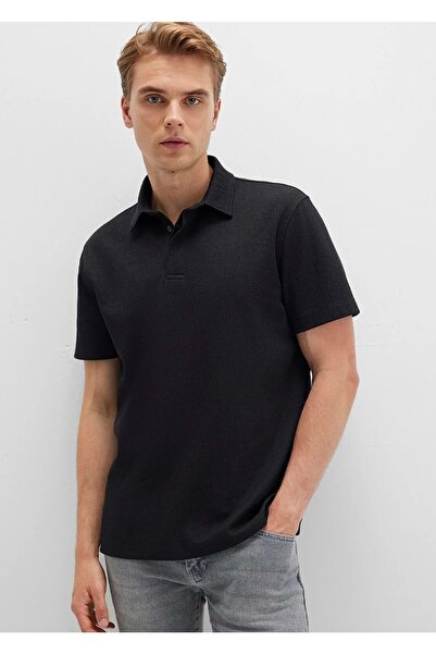 Mavi M0612869 Interlock Polo Collar T-Shirt Men's T-Shirt Black