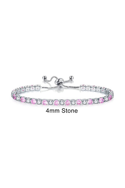 GlaMLo Accessories Brățară tenis reglabilă, cu pietre zirconiu