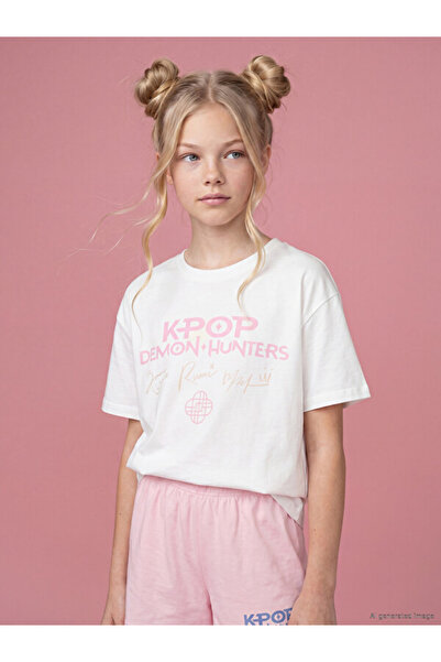 LC Waikiki Esvab • Modern & Distinctive K-Pop Demon Hunters Printed Girls' T-...