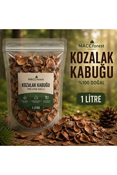 MaccForest Kozalak Kabuğu 1 Litre Doğal Orkide ve Bitki Toprak Katkısı
