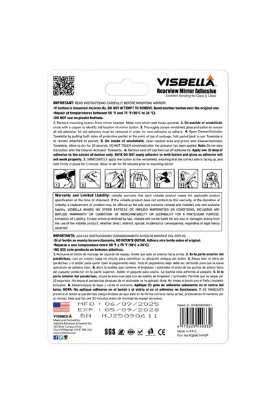 Visbella REARVIEW MIRROR ADHESIVE