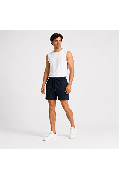 Isıl Termal |   Men's Sports Capri Shorts (Dark Blue)