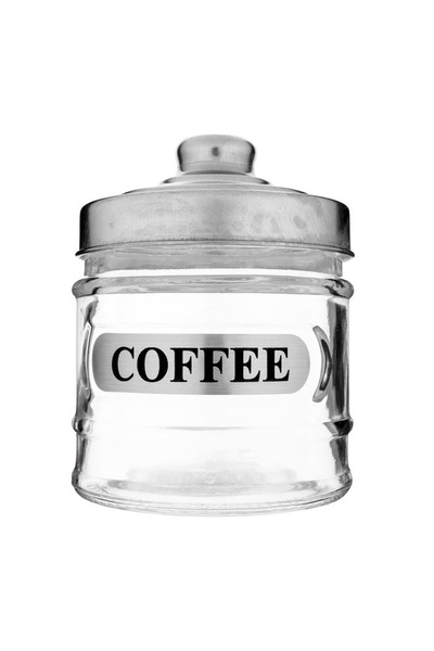 OEM Recipient pentru cafea din sticlă, cu capac metalic, 250 ml, organizare e...