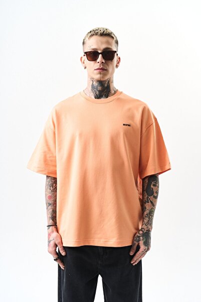 Respire Tricou supradimensionat imprimat prin injecție, culoare piersică