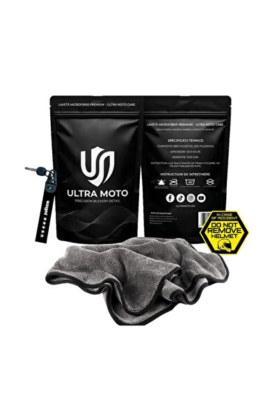 Ultra Moto Start Kit Lavetă Moto Microfibră 1000 GSM – Kit Premium pentru Cur...