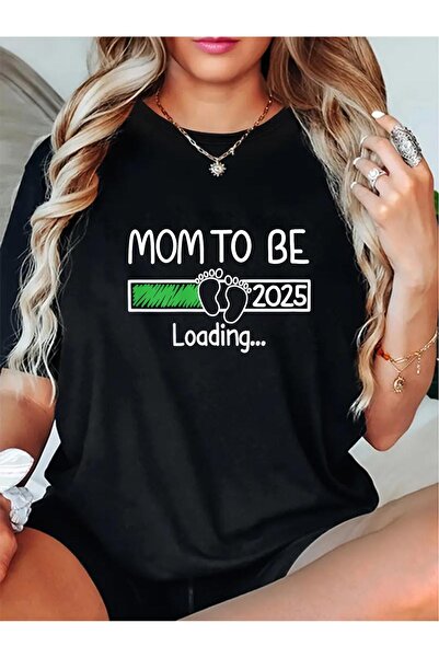 BASEPULSE تي شيرت نسائي بتصميم عتيق للإعلان عن الحمل بعبارة "Mom to Be Loadin...