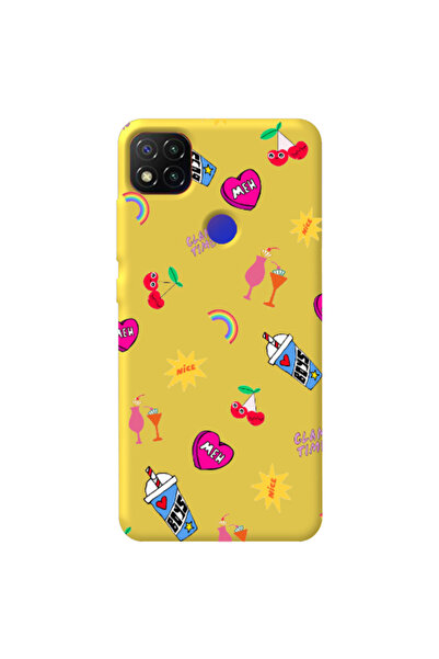 Other Xiaomi Redmi 9c glam time Yellow Colored Silicone TPU Θήκη
