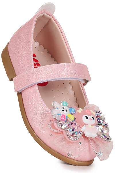 Kiko Kids Hila Velcro Glitter Girls' Ballerina Shoes
