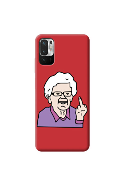 Other Xiaomi Redmi Note 10 Pro 5G Crazy Granny Red Colored Silicone TPU Θήκη