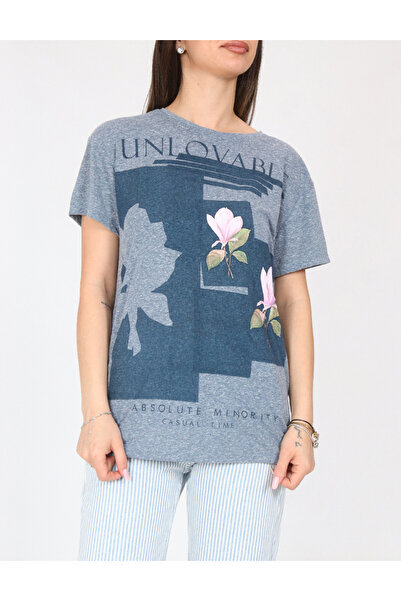 Evendi T-Shirt - Μπλε - Χαλαρή εφαρμογή