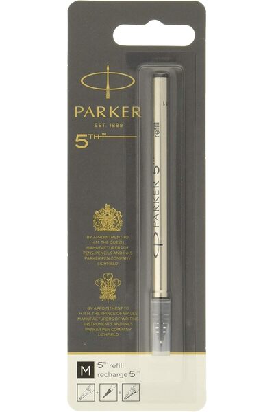 Parker خرطوشة حبر متوسطة الحجم للقلم الخامس - أسود