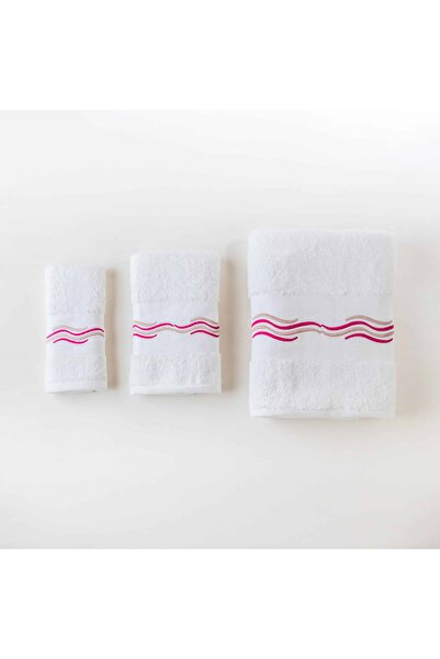 Orange Bed & Bath AVANTI | 100% Cotton Embroidered 3-Piece Towel Set