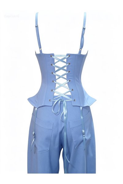 Atelier Carmen Babes Set corset si pantaloni din in