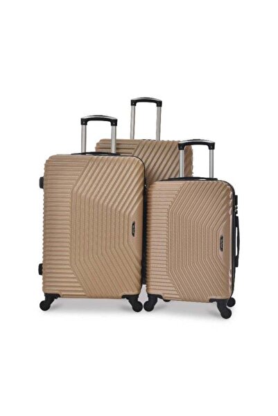 New Travel 3-Piece Trolley Luggage Set, Hard ABS Shell, 360° Spinner Wheels, ...