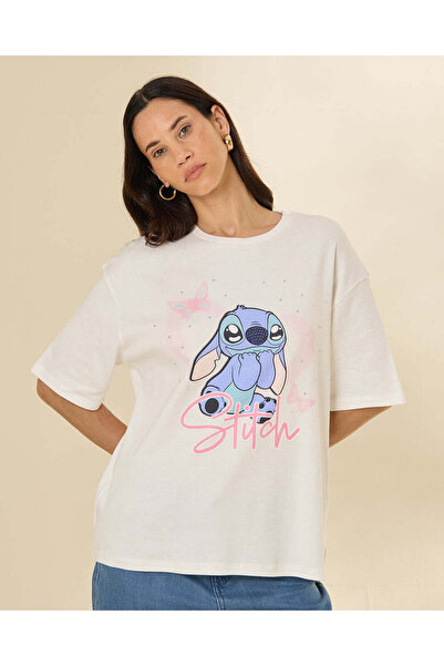 REDTAG Women White Printed T-Shirt