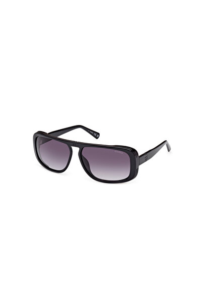 Guess Shiny Black / Gradient Smoke Uv400 Injected Male Sunglasses