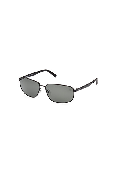 Timberland Matte Black Polarized Metal Male Sunglasses