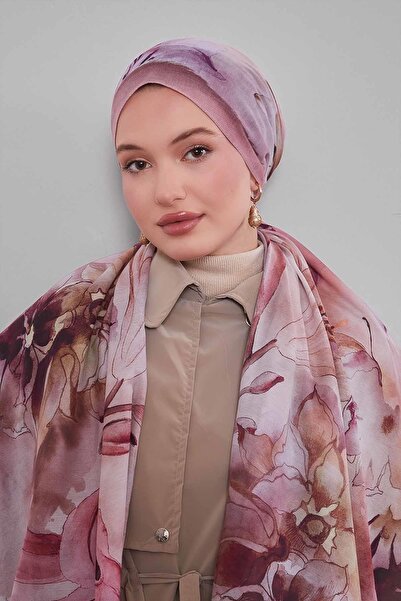Levidor Pink Lily Printed Sport Shawl