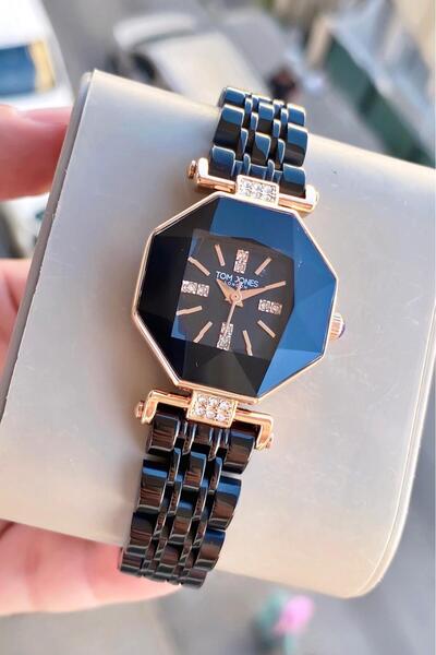 Tom Jones London Women's Watch Black Rose Color Original Steel 3Atm Waterproo...
