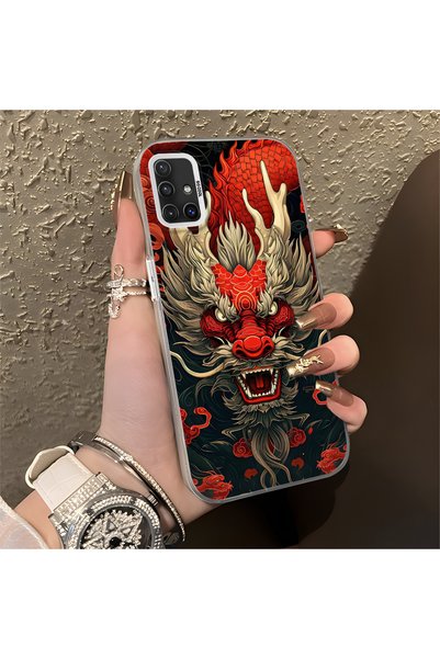 Hontinga Samsung Galaxy A51 Compatible Silicone Edge Hard Back Case Couple Ph...